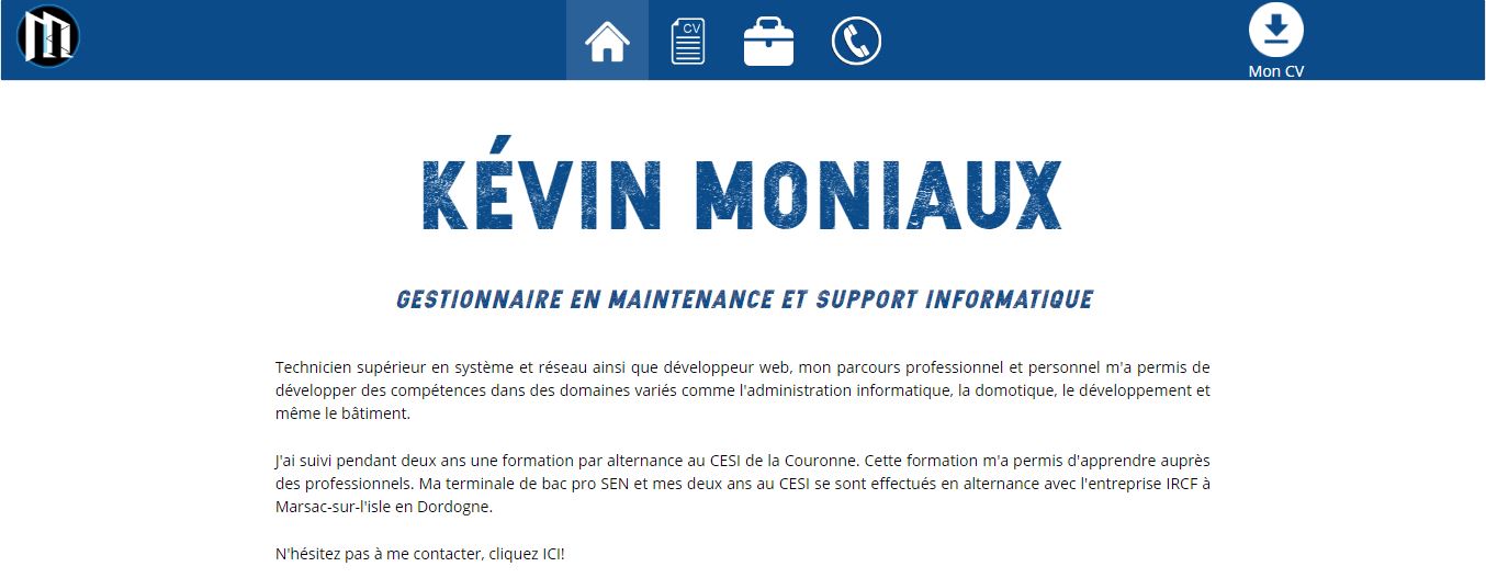 Refonte du site kevin-moniaux.com (version 2)