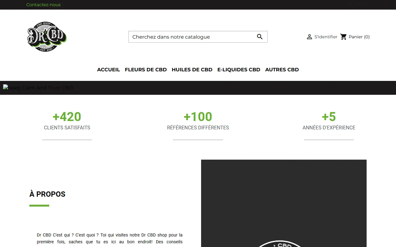 Réalisation du site drcbdshop.fr