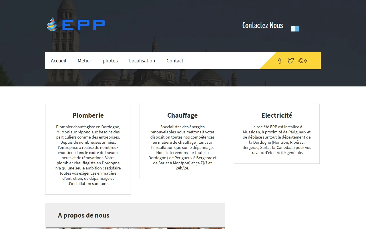 Réalisation du site entreprise-perigourdine-plomberie.fr